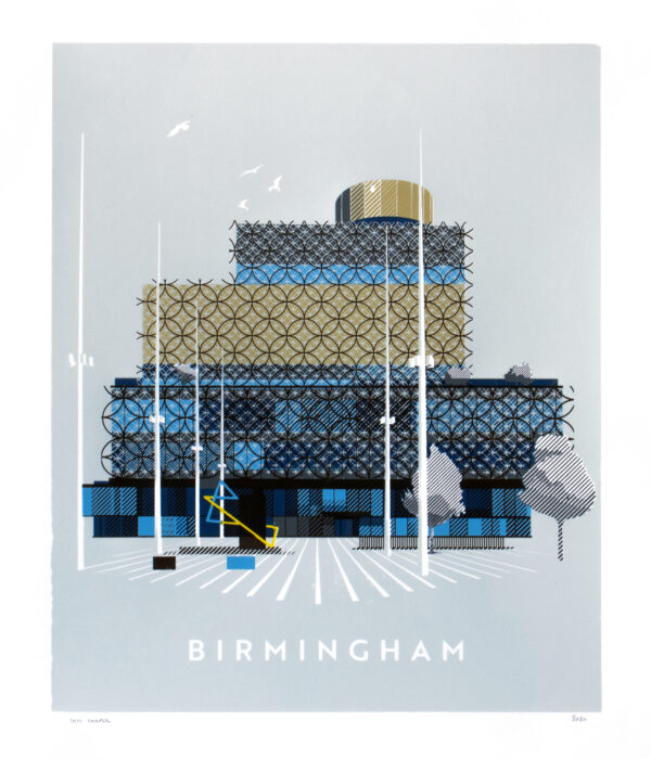 Birmingham Library Silk Screen Print